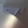 LED настінний світильник BITRIX-W USB+TYPE-C 15W Ø 30*14 см білий з вимикачем на корпусі
