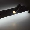 LED настінний світильник BITRIX-W USB+TYPE-C 15W Ø 30*14 см чорний з вимикачем на корпусі