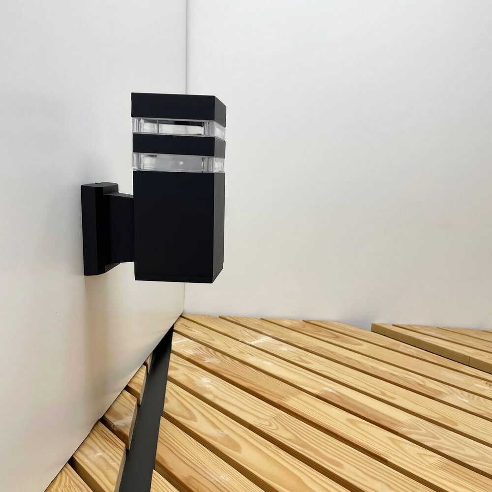 Світильник фасадний вуличний TETRIS-1D чорний цоколь E27 IP44