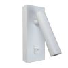 LED настінний світильник BITRIX-H 3W 4200K IP20 білий з вимикачем на корпусі
