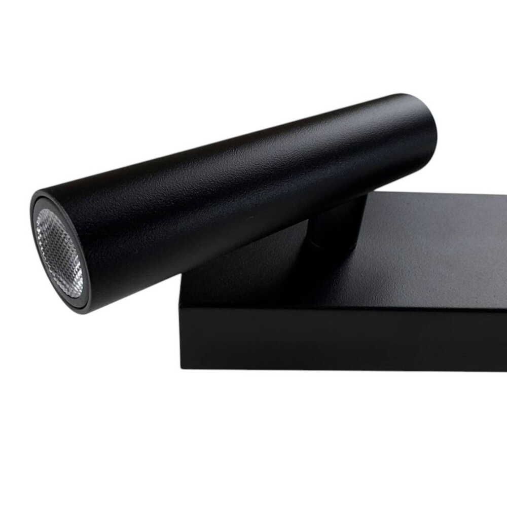 LED настінний світильник BITRIX-H 3W 4200K IP20 чорний з вимикачем на корпусі