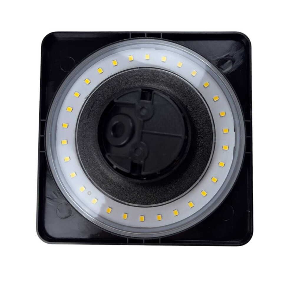 LED настінний світильник 13.5 см DALLAS 7W 4200K IP65 чорний вологозахищений