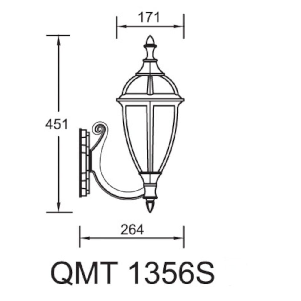 Світильник вуличний настінний QMT 1356S California I