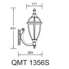 Світильник вуличний настінний QMT 1356S California I