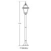 Вуличний світильник - стовпчик середній  Faro I QMT11363-AJ