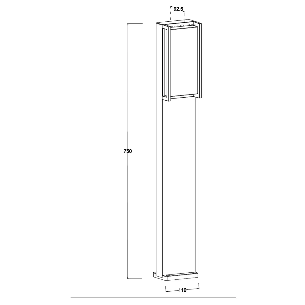 Вуличний світильник - стовпчик середній  Qubo 7193001118 Architectural