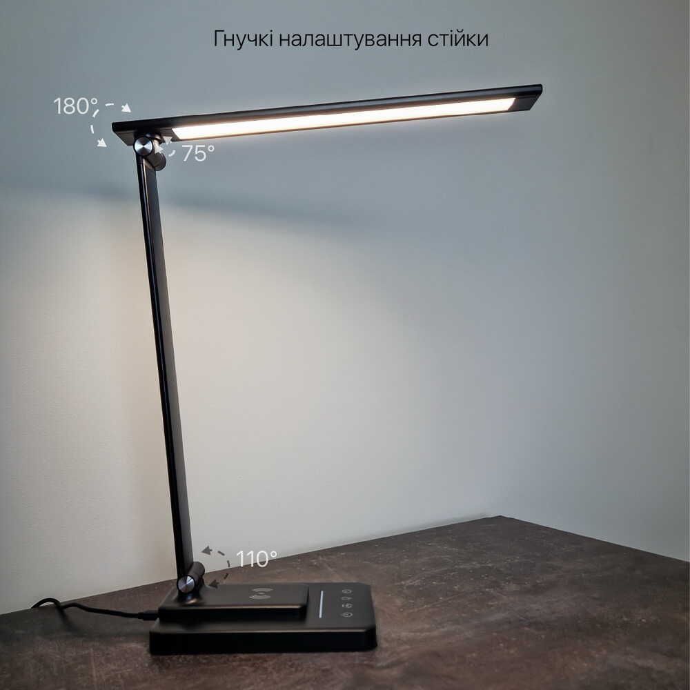 Настільна світлодіодна лампа SLIM 8W 3000-6500К чорний