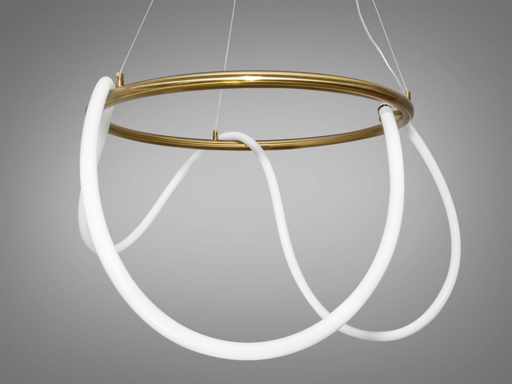 Кільцева бронзова люстра з гнучкою LED стрічкою Ø60 см SY9752-D600GAB