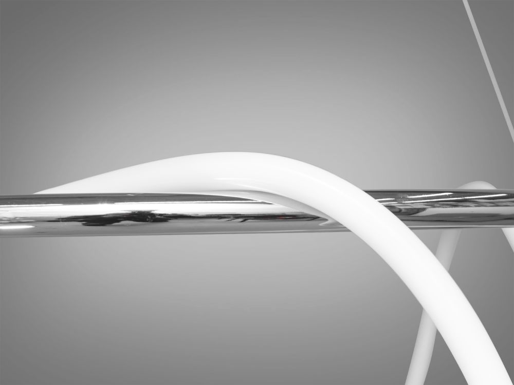 Підвісна кільцева хром люстра з гнучкою LED стрічкою Ø80 см SY9752-D800CH