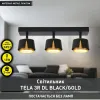 Накладний поворотний світильник TELA 3R DL під лампи GX53 чорно-золотий