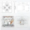 Світлодіодна біла люстра керована смартфоном та пультом TETRA TWIST ICE 8S 165 Вт