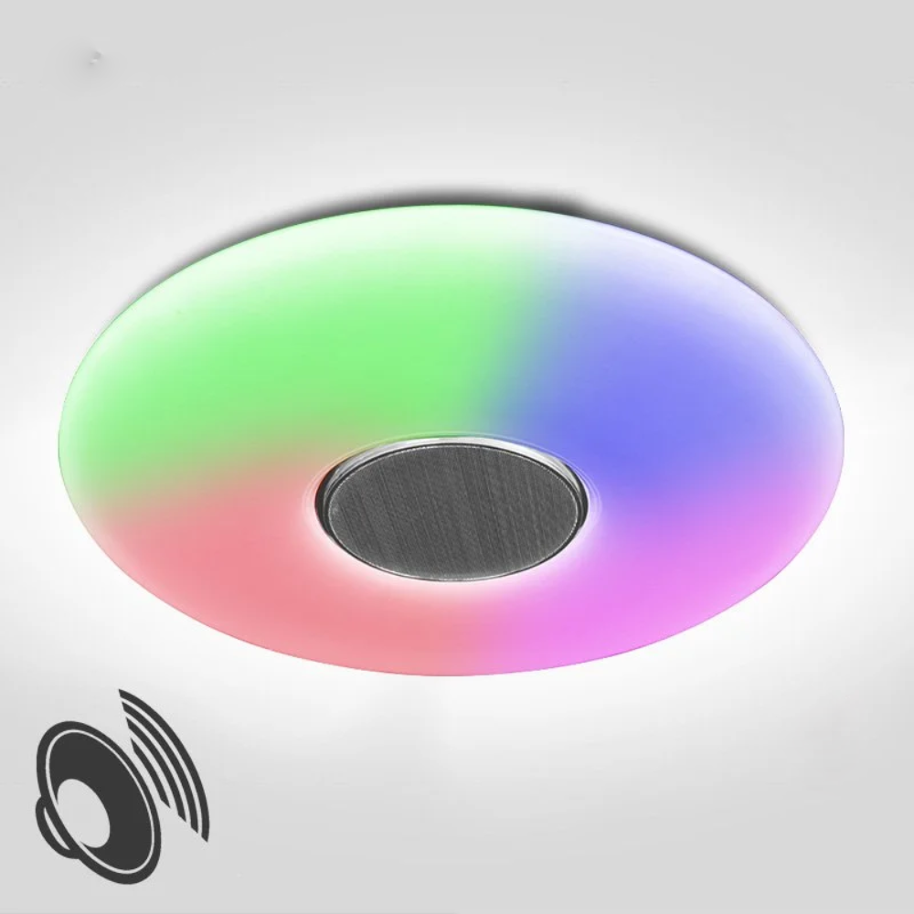 RGB смарт світильник з пультом та bluetooth колонкою 40W круг