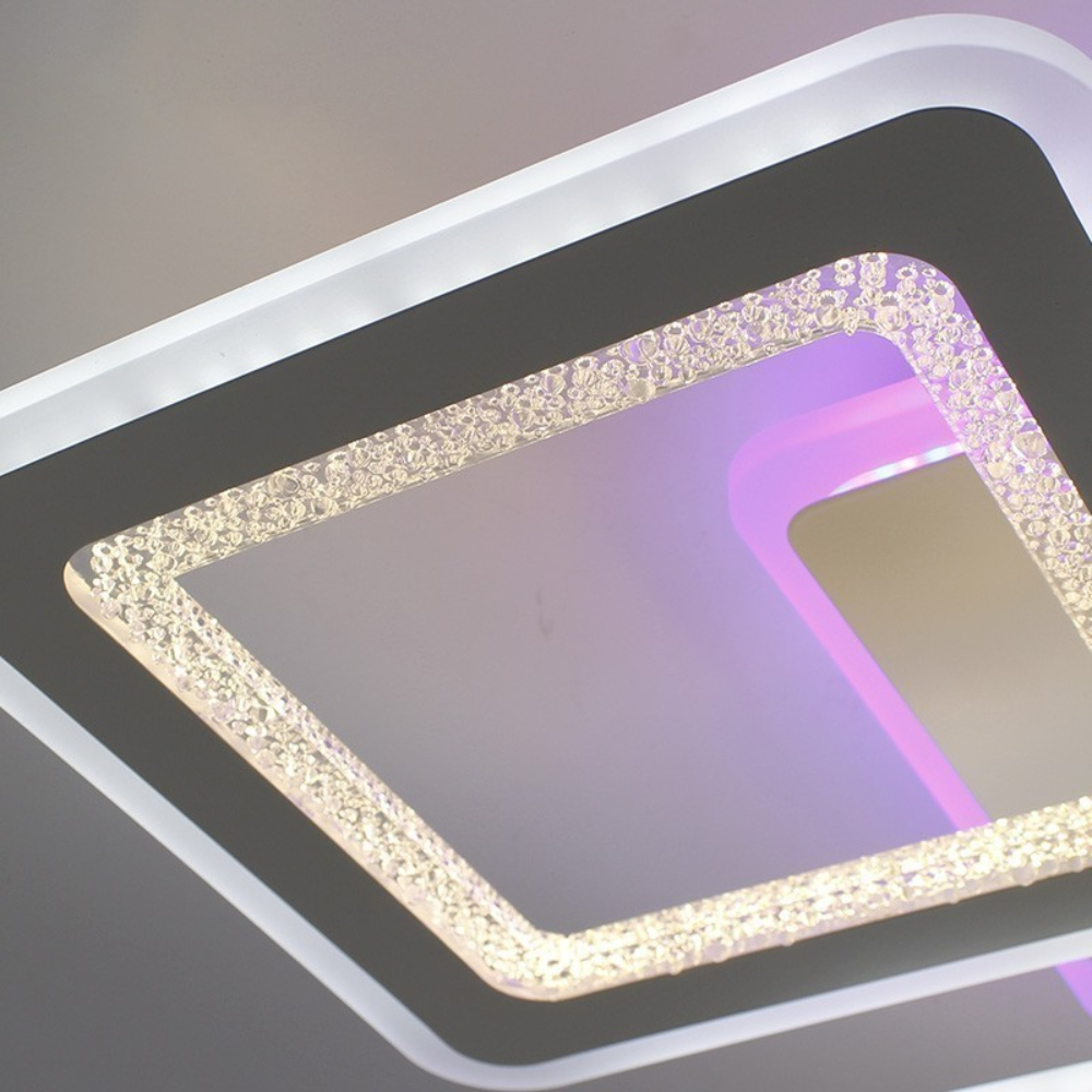 Люстра світлодіодна з пультом та додатком для телефону OVAL DOUBLE RGB 104+20W 5S біла