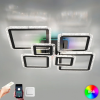 Люстра світлодіодна з пультом та додатком для телефону OVAL ICE RGB 120W чорна