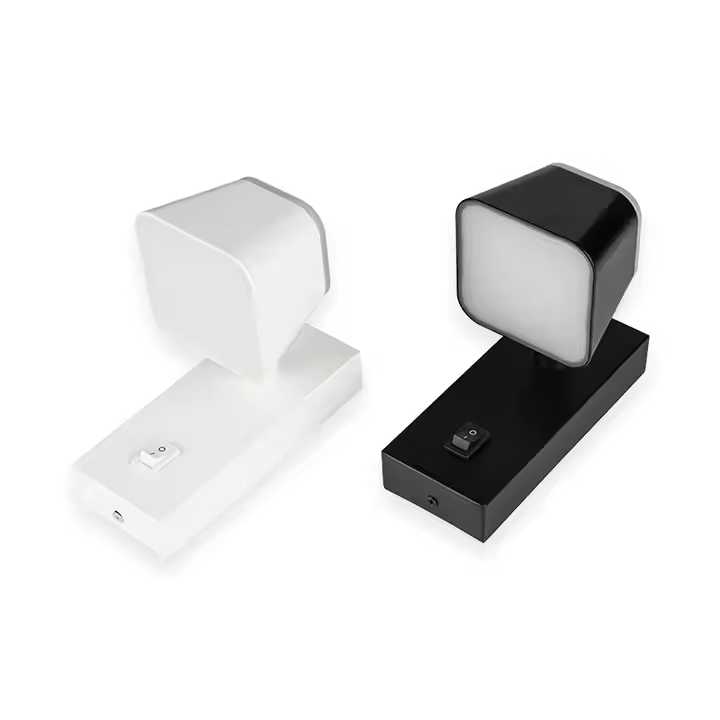 LED настінний світильник CROCUS-S 8W 4200K IP20 білий з вимикачем на корпусі