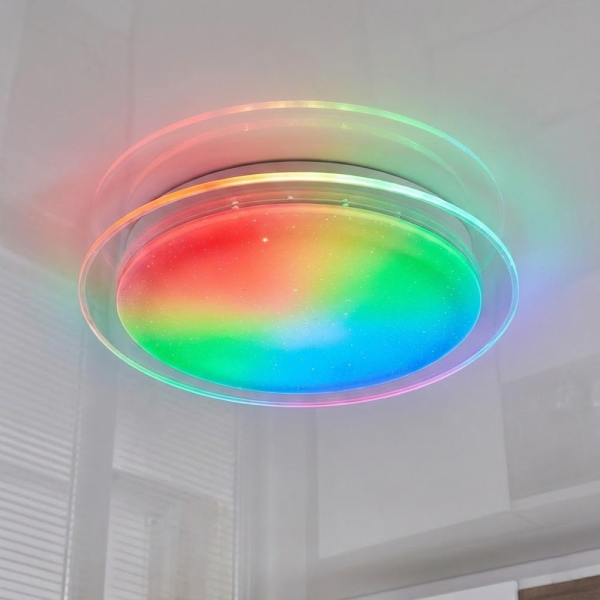 RGB смарт світильник з пультом SATURN 60W Ø 42 см