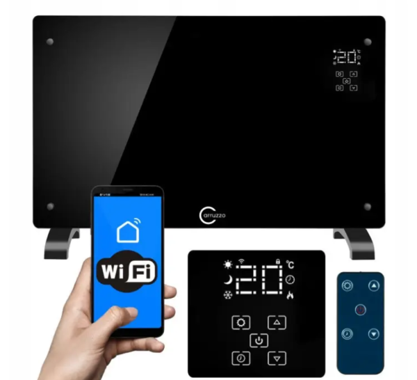 Конвекторний обігрівач 2в1 2500W Wi-Fi SMART Black